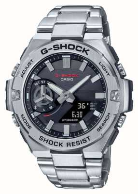Casio G-steel b500 serie horloge op zonne-energie met grijze wijzerplaat GST-B500D-1AER