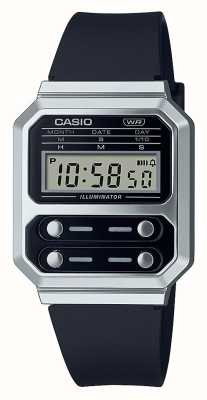 Casio Vintage a-100 digitaal zwart hars horloge A100WEF-1AEF