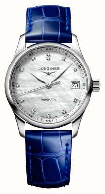 LONGINES Meestercollectie | automatisch | dweil wijzerplaat | blauw leer L23574870