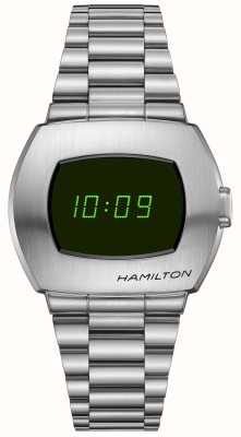 Hamilton Amerikaanse klassieke psr groene digitale wijzerplaat roestvrij stalen armband H52414131