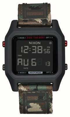 Nixon Onafhankelijk nietje zwart/camouflage horloge A1351-047-00