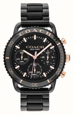 Coach Dameskruiser | zwarte chronograaf wijzerplaat | zwarte roestvrijstalen armband 14504049