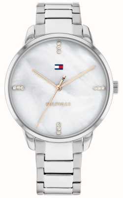 Tommy Hilfiger Dames | parelmoer wijzerplaat | roestvrijstalen armband 1782544
