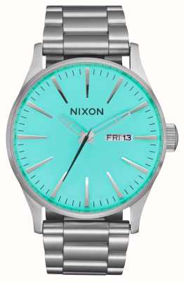 Nixon Schildwacht | blauwe wijzerplaat | roestvrijstalen armband A356-2084-00