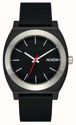 Nixon Tijdteller opp | zwarte wijzerplaat | zwarte siliconen band A1361-000-00