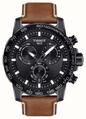Tissot Supersport chronograaf (45,5 mm) zwarte wijzerplaat / bruin leer T1256173605101