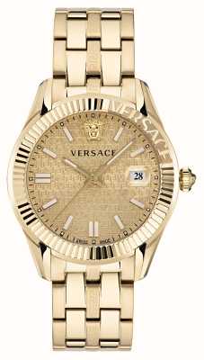Versace Griekse tijd | gouden wijzerplaat | gouden pvd stalen armband VE3K00522