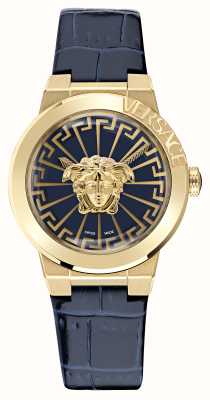 Versace Medusa oneindig | blauwe wijzerplaat | blauw leer seizoenen VE3F00122