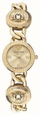 Versace Stoeterij icoon | gouden wijzerplaat | gouden pvd stalen armband VE3C00222