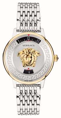 Versace Medusa-pictogram | zilveren wijzerplaat | roestvrijstalen armband VEZ200321