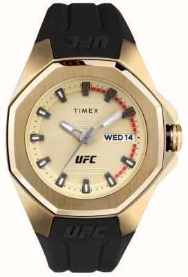 Timex x UFC Pro gouden wijzerplaat / zwarte siliconen TW2V57100