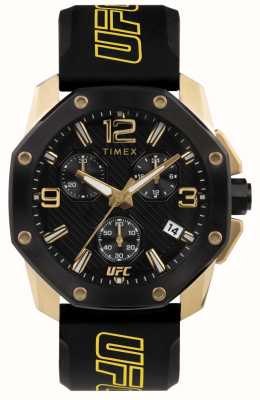 Timex x UFC Icon chronograaf zwarte wijzerplaat / zwarte siliconen TW2V58500