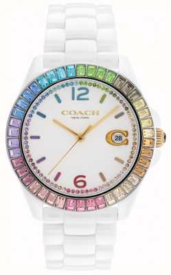 Coach Greyson keramisch horloge met regenboogrand 14504019