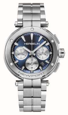 Herbelin Newport automatische chronograaf (43,5 mm) blauwe wijzerplaat | roestvrij staal 268B42