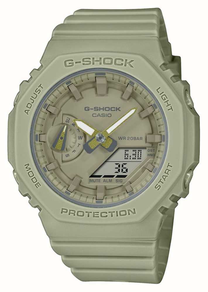 Begeleiden cijfer Zich voorstellen Casio G-schok | Basiskleurenreeks | Kaki Groen GMA-S2100BA-3AER - First  Class Watches™ BEL
