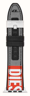 Diesel Apple watch band (42/44/45mm) grijs nylon DSS0006
