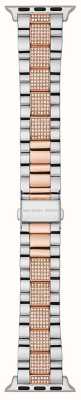 Michael Kors Apple watch band (38/40/41mm) two-tone RVS MKS8005