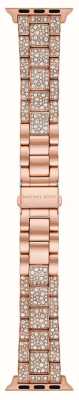 Michael Kors Apple watch band (38/40/41mm) rosé goud pvd edelstaal MKS8042