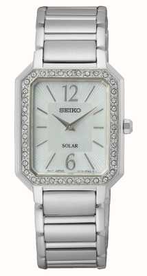 Seiko Dames | parelmoer wijzerplaat | roestvrijstalen armband SUP465P1