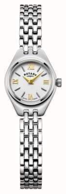 Rotary Balmoraal | witte wijzerplaat | roestvrijstalen armband LB05125/70
