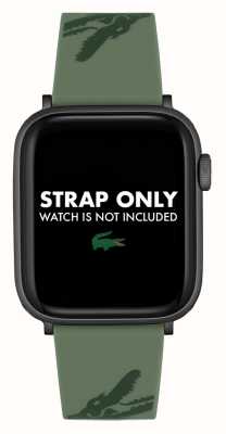 Lacoste Apple watch band (42/44mm) krokodillenprint groen siliconen 2050018