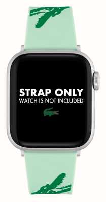 Lacoste Apple watch band (38/40mm) krokodillenprint groen siliconen 2050019