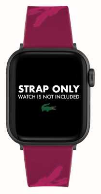 Lacoste Apple watch band (38/40mm) krokodillenprint bordeauxrood siliconen 2050021