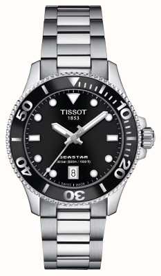 Tissot Seastar 1000 36mm | zwarte wijzerplaat | roestvrijstalen armband T1202101105100