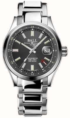 Ball Watch Company Engineer iii endurance 1917 gmt (41 mm) grijze wijzerplaat / roestvrijstalen armband (regenboog) GM9100C-S2C-GYR
