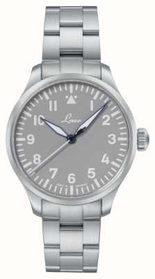 Laco Augsburg grau automatisch (39 mm) grijze wijzerplaat / roestvrijstalen armband 862161.MB