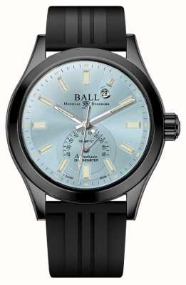 Ball Watch Company Ingenieur iii uithoudingsvermogen 1917 tmt | ijsblauwe wijzerplaat | zwarte rubberen band NT2222C-P4C-IBEC