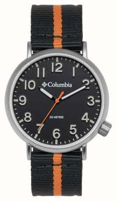Columbia Trailbanks kwarts zwarte wijzerplaat / zwart en oranje gestreept nylon CSS16-004