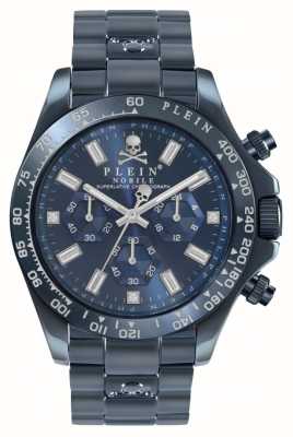 Philipp Plein Nobile $treet couture chrono blauwe wijzerplaat / blauw pvd staal PWCAA0521