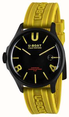 U-Boat Darkmoon (44mm) pvd zwart gele curve / gele siliconen 9522