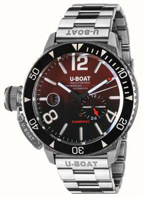 U-Boat Sommerso ghiera ceramica (46mm) rood/roestvrij staal 9521/MT