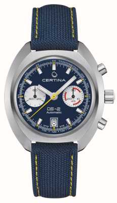 Certina Ds-2 chronograaf automatisch (43 mm) blauwe wijzerplaat / blauwe stof C0244621804100