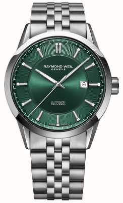 Raymond Weil Freelancer heren automatische (42 mm) groene wijzerplaat / roestvrijstalen armband 2731-ST-52001