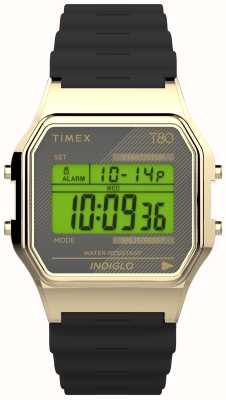 Timex 80 digitale wijzerplaat / zwarte kunststof band TW2V41000