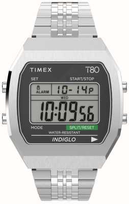 Timex T80 digitale display roestvrij stalen armband TW2V74200