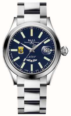 Ball Watch Company Engineer master ii doolittle raiders (40 mm) blauwe wijzerplaat / roestvrijstalen armband NM3000C-S1-BE