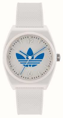 Adidas Project twee witte wijzerplaat witte hars band AOST23048