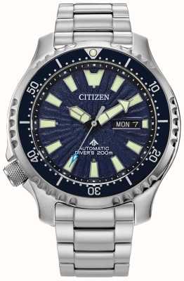 Citizen Heren promaster duiker automatisch (44 mm) blauwe wijzerplaat / roestvrijstalen armband NY0136-52L