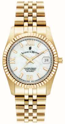 Jacques Du Manoir Dames inspiratie Romeins 34 mm gouden horloge JWL01302