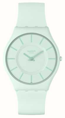 Swatch Turquoise licht turquoise wijzerplaat / turquoise siliconen band SS08G107