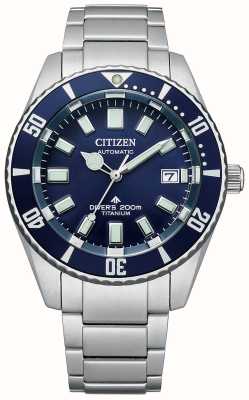 Citizen Promaster duiker automatisch super titanium (41 mm) blauwe wijzerplaat / titanium armband NB6021-68L