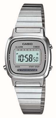 Casio Dames klassieke digitale wijzerplaat / roestvrijstalen armband LA670WEA-7EF