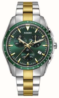 RADO Hyperchrome chronograaf (44,9 mm) groene wijzerplaat / tweekleurige roestvrijstalen armband R32259323