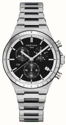Certina Ds-7 chronograaf (41 mm) zwarte wijzerplaat / roestvrijstalen armband C0434172205100