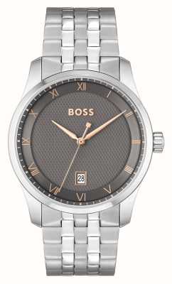 BOSS Principle (41 mm) grijze wijzerplaat / roestvrijstalen armband 1514116
