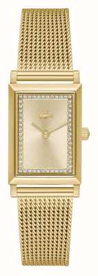 Lacoste Catherine (20,7 mm) gouden wijzerplaat / goudkleurige stalen mesh-armband 2001315